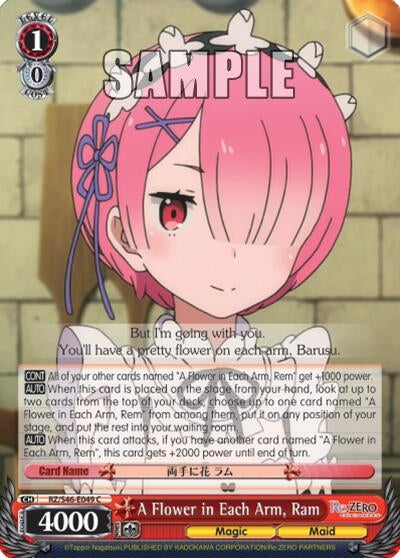 Image for A Flower in Each Arm, Ram (Re:ZERO) (RZ/S46-E049 C) - Weiss Schwarz