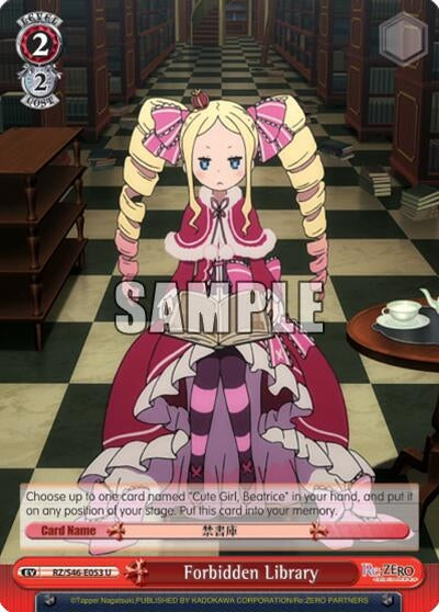 Image for Forbidden Library (Re:ZERO) (RZ/S46-E053 U) - Weiss Schwarz