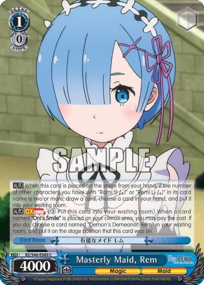 Image for Masterly Maid, Rem (Re:ZERO) (RZ/S46-E089 C) - Weiss Schwarz
