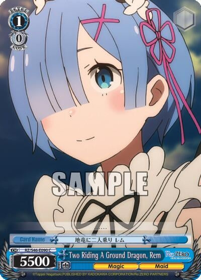 Image for Two Riding A Ground Dragon, Rem (Re:ZERO) (RZ/S46-E090 C) - Weiss Schwarz