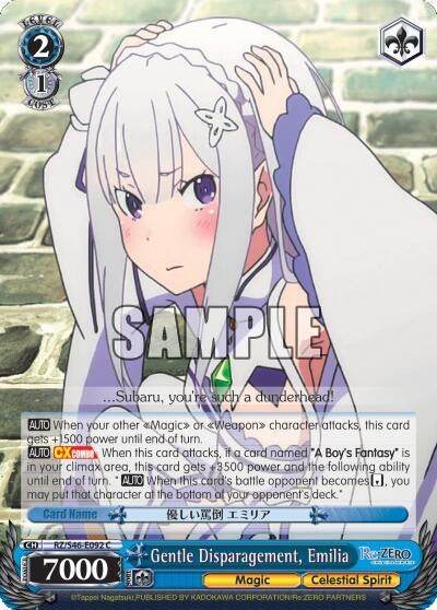 Image for Gentle Disparagement, Emilia (Re:ZERO) (RZ/S46-E092 C) - Weiss Schwarz