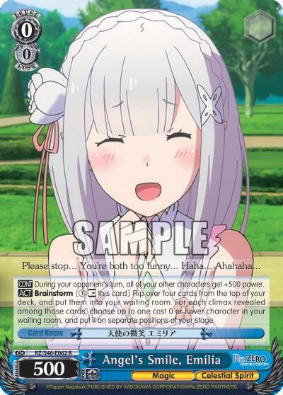Image for Angel's Smile, Emilia (Re:ZERO) (RZ/S46-E062 R) - Weiss Schwarz