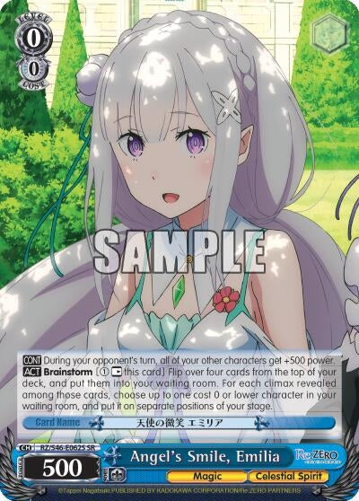 Image for Angel's Smile, Emilia (SR) (Re:ZERO) (RZ/S46-E062S SR) - Weiss Schwarz
