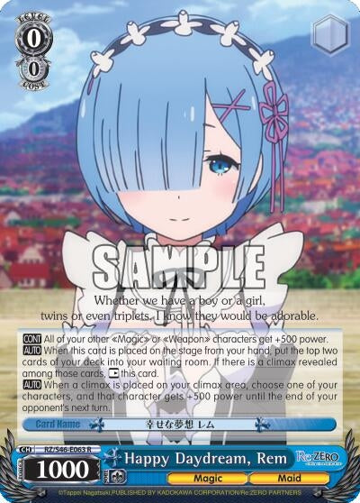 Image for Happy Daydream, Rem (Re:ZERO) (RZ/S46-E063 R) - Weiss Schwarz