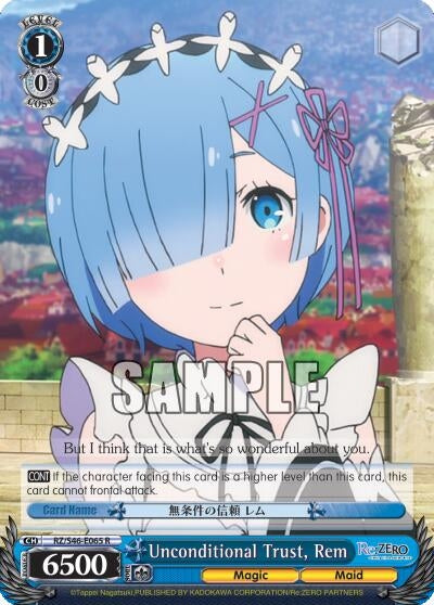 Image for Unconditional Trust, Rem (Re:ZERO) (RZ/S46-E065 R) - Weiss Schwarz