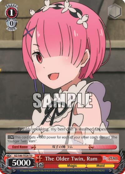Image for The Older Twin, Ram (Re:ZERO) (RZ/S46-TE28 TD) - Weiss Schwarz