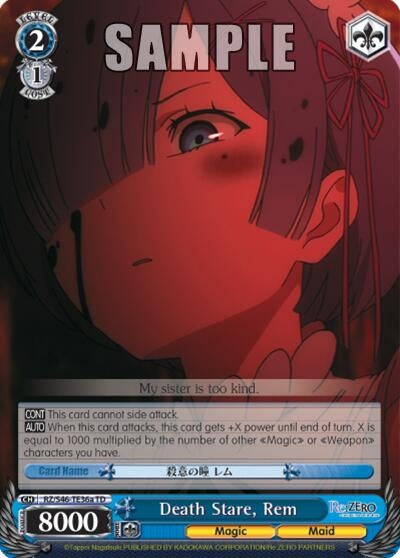 Image for Death Stare, Rem (A) (Re:ZERO) (RZ/S46-TE36a TD) - Weiss Schwarz