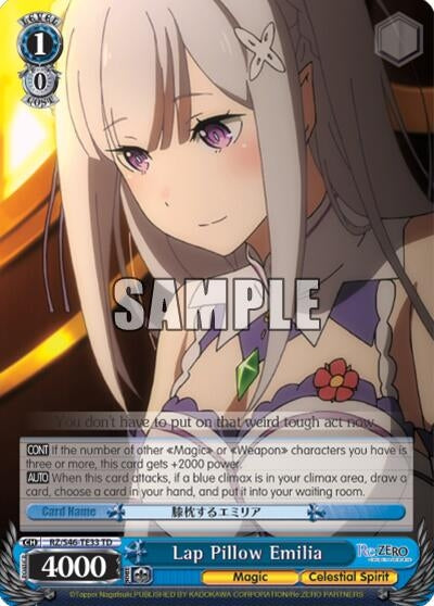 Image for Lap Pillow Emilia (Re:ZERO) (RZ/S46-TE33 TD) - Weiss Schwarz