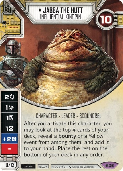Image for Jabba The Hutt - Influential Kingpin (Convergence) (36) - Star Wars: Destiny