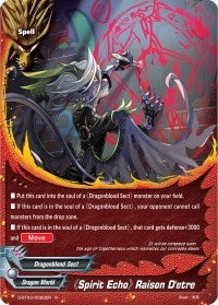 Image for "Spirit Echo" Raison D'etre (True Awakening of Deities) (S-BT03/0022EN) - Future Card BuddyFight
