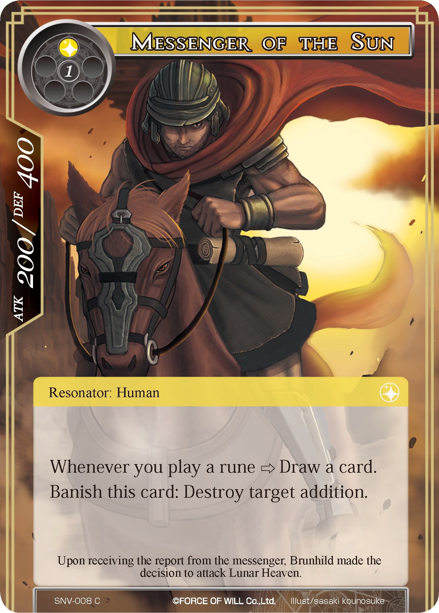 Image for Messenger of the Sun (The Strangers of New Valhalla) (SNV-008) - Force of Will