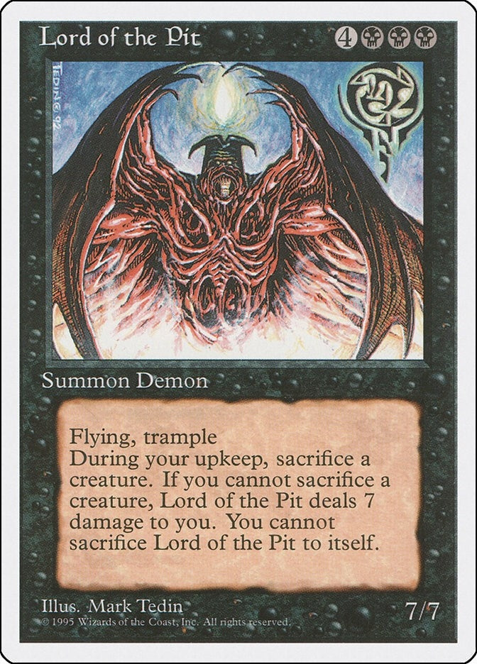 Image for Lord of the Pit (Fourth Edition) (28) - Magic: The Gathering