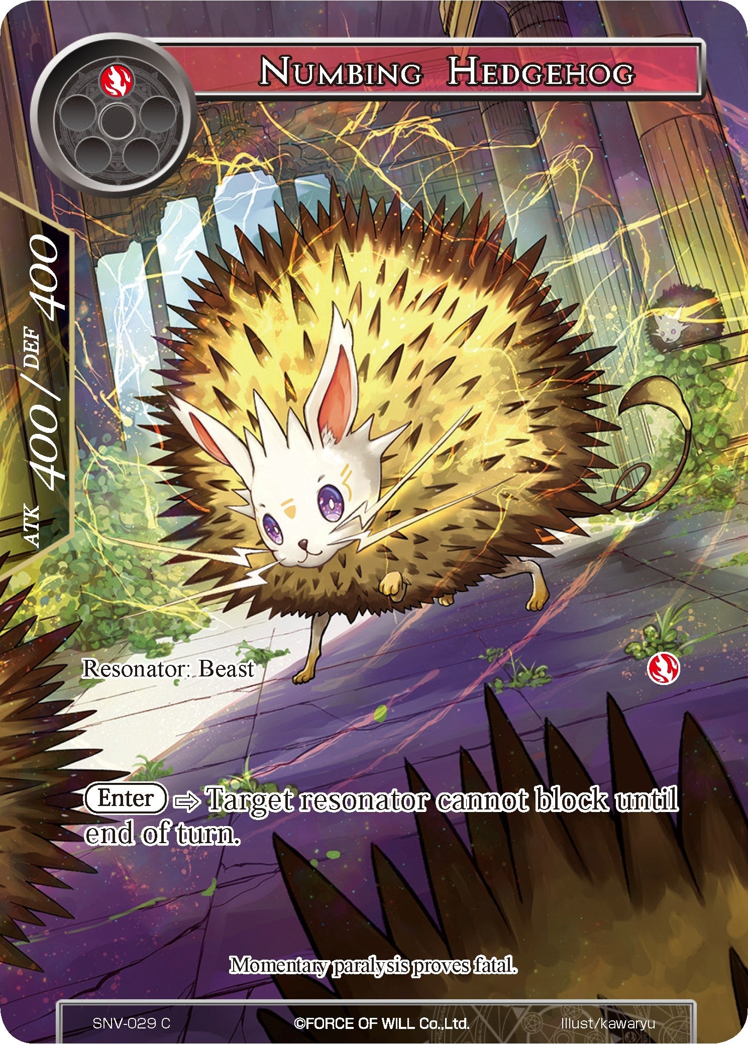 Image for Numbing Hedgehog (Full Art) (The Strangers of New Valhalla) (SNV-029) - Force of Will