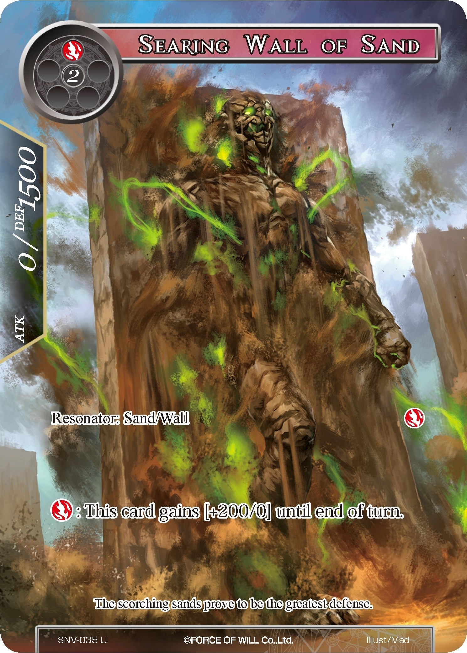 Image for Searing Wall of Sand (Full Art) (The Strangers of New Valhalla) (SNV-035) - Force of Will