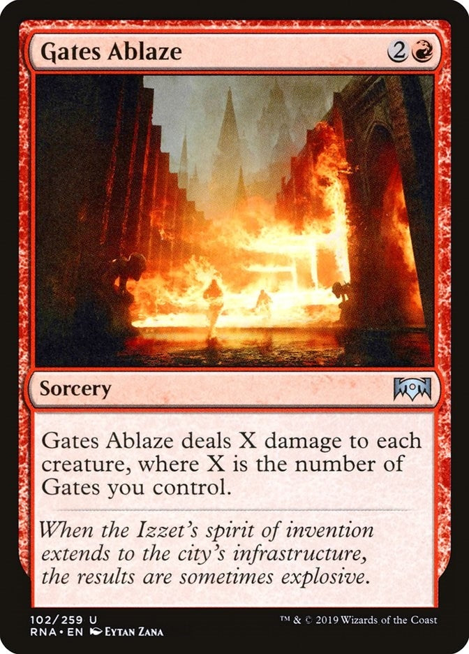 Image for Gates Ablaze (Ravnica Allegiance) (102) - Magic: The Gathering