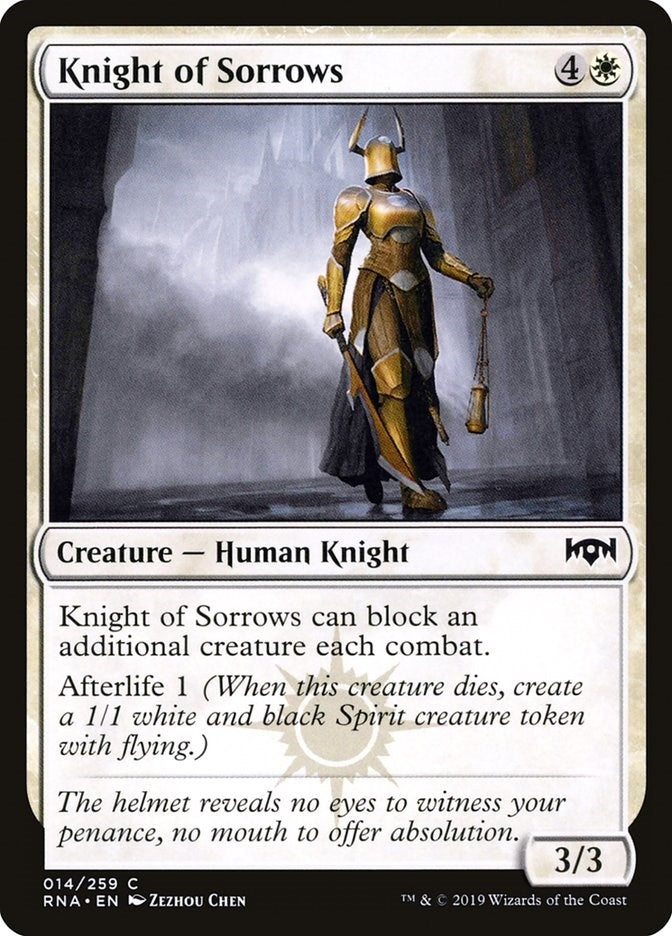 Image for Knight of Sorrows (Ravnica Allegiance) (14) - Magic: The Gathering