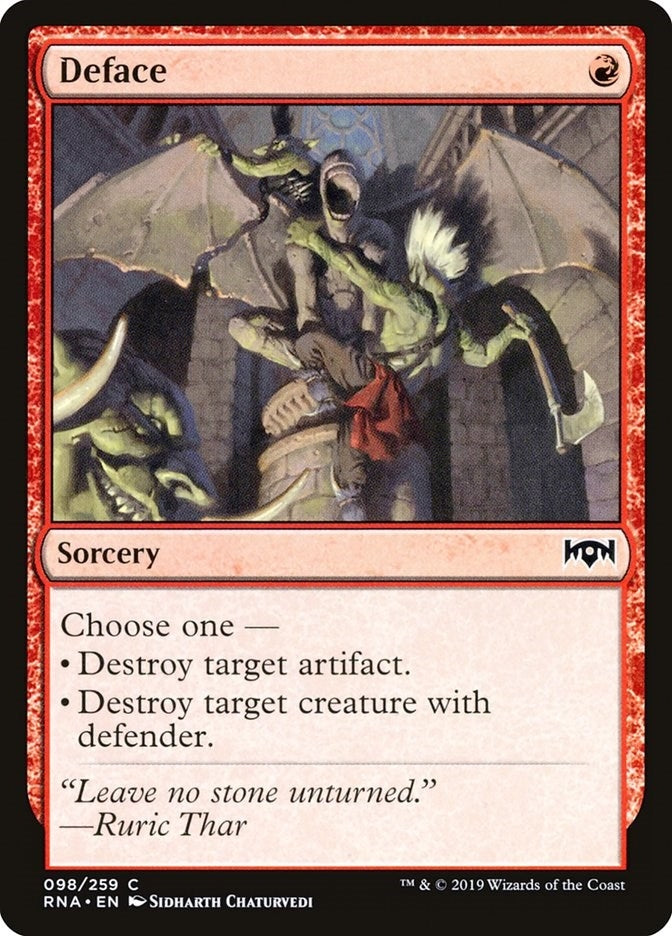 Image for Deface (Ravnica Allegiance) (98) - Magic: The Gathering