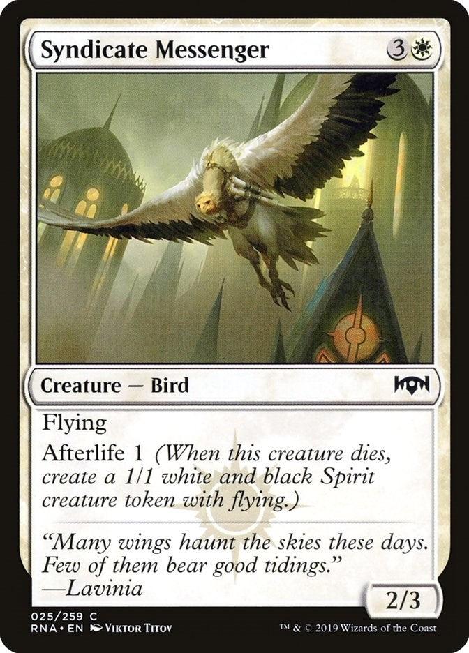 Image for Syndicate Messenger (Ravnica Allegiance) (25) - Magic: The Gathering