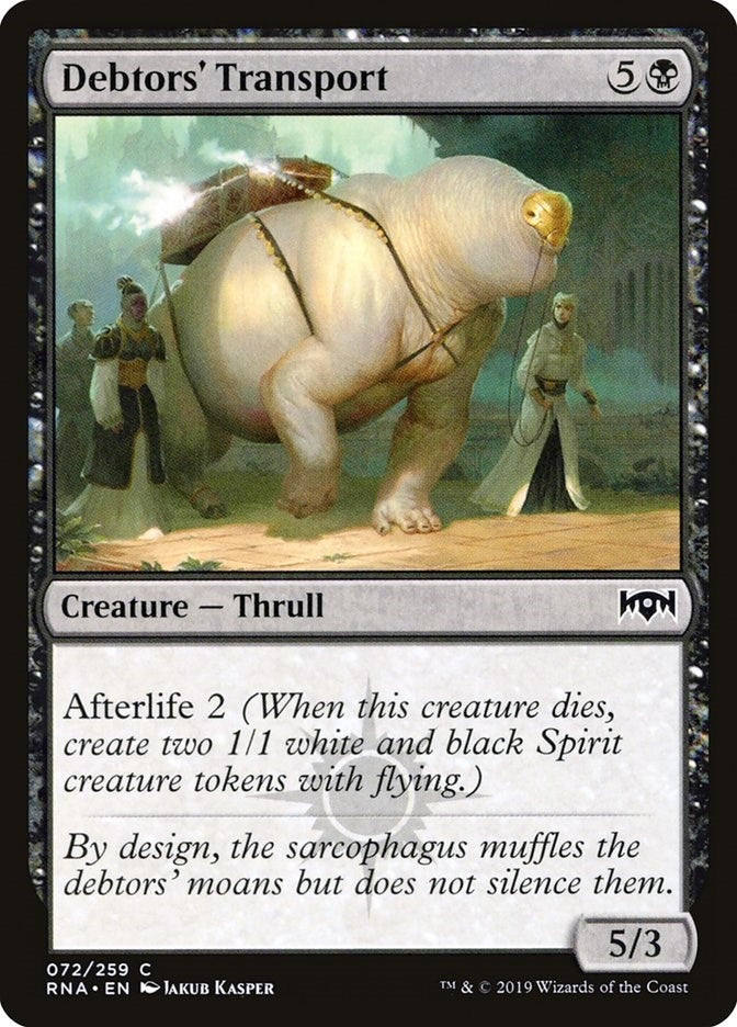Image for Debtors' Transport (Ravnica Allegiance) (72) - Magic: The Gathering
