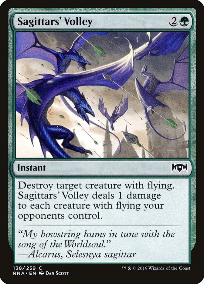 Image for Sagittars' Volley (Ravnica Allegiance) (138) - Magic: The Gathering