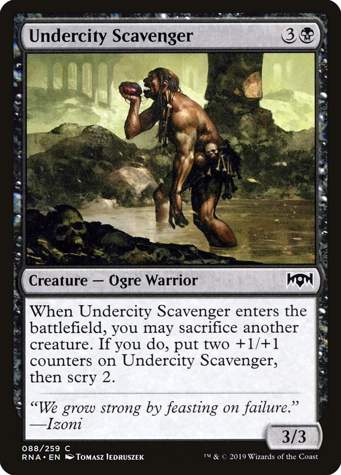 Image for Undercity Scavenger (Ravnica Allegiance) (88) - Magic: The Gathering