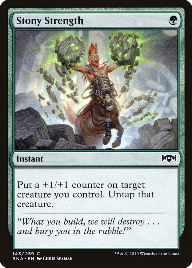Image for Stony Strength (Ravnica Allegiance) (143) - Magic: The Gathering