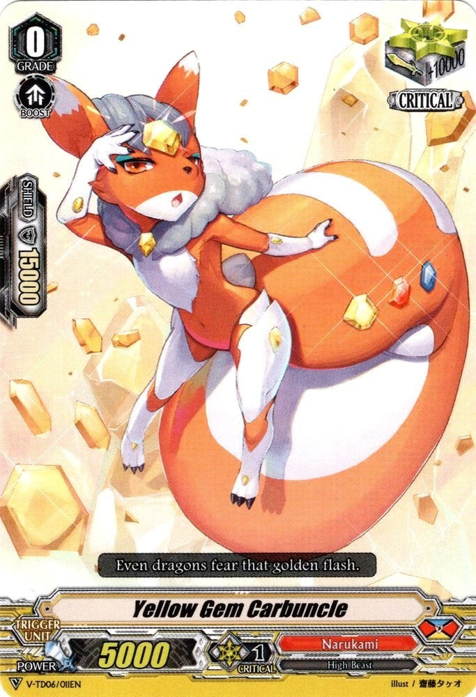 Image for Yellow Gem Carbuncle (V-TD06: Naoki Ishida) (V-TD06/011EN) - Cardfight Vanguard