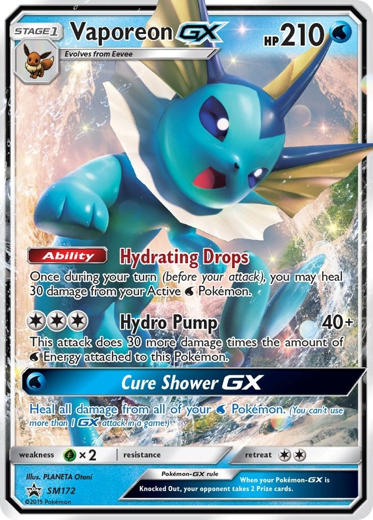 Image for Vaporeon GX - SM172 (SM Promos) (SM172) - Pokemon
