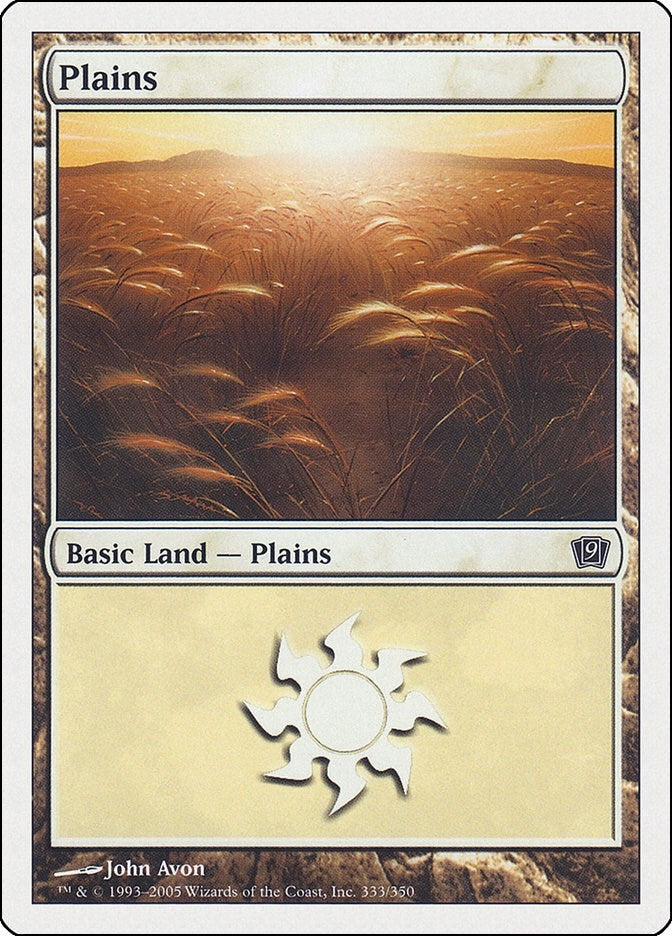Image for Plains (333) (9th Edition) (333) - Magic: The Gathering