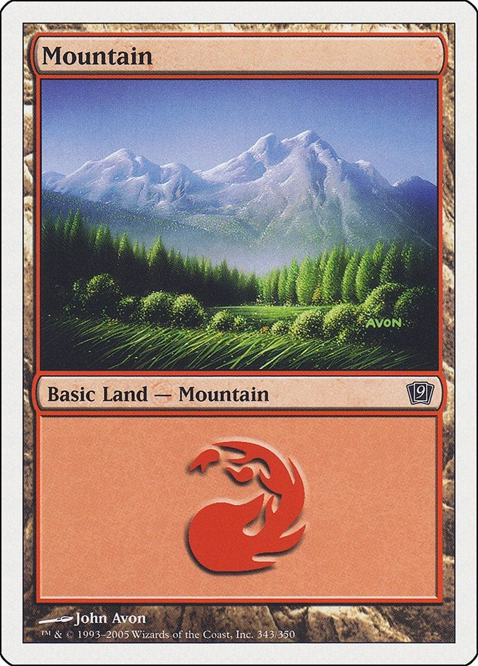 Image for Mountain (343) (9th Edition) (343) - Magic: The Gathering