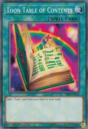 Image for Toon Table of Contents (Speed Duel Decks: Destiny Masters) (SS01-ENC10) - YuGiOh