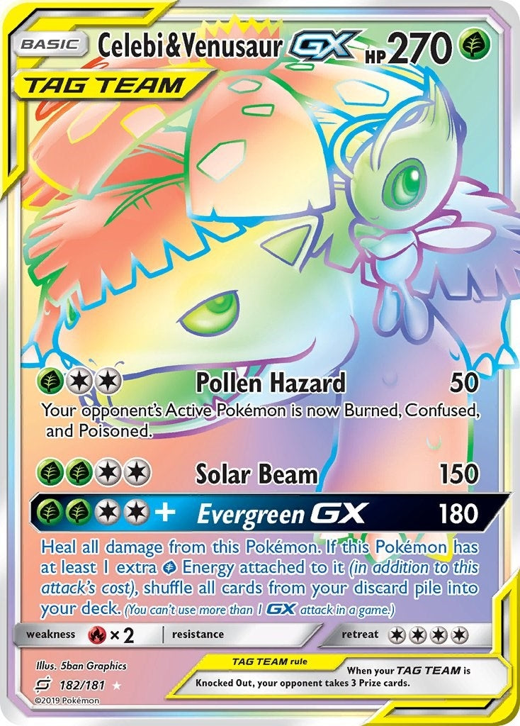 Image for Celebi & Venusaur GX (Secret) (SM - Team Up) (182/181) - Pokemon