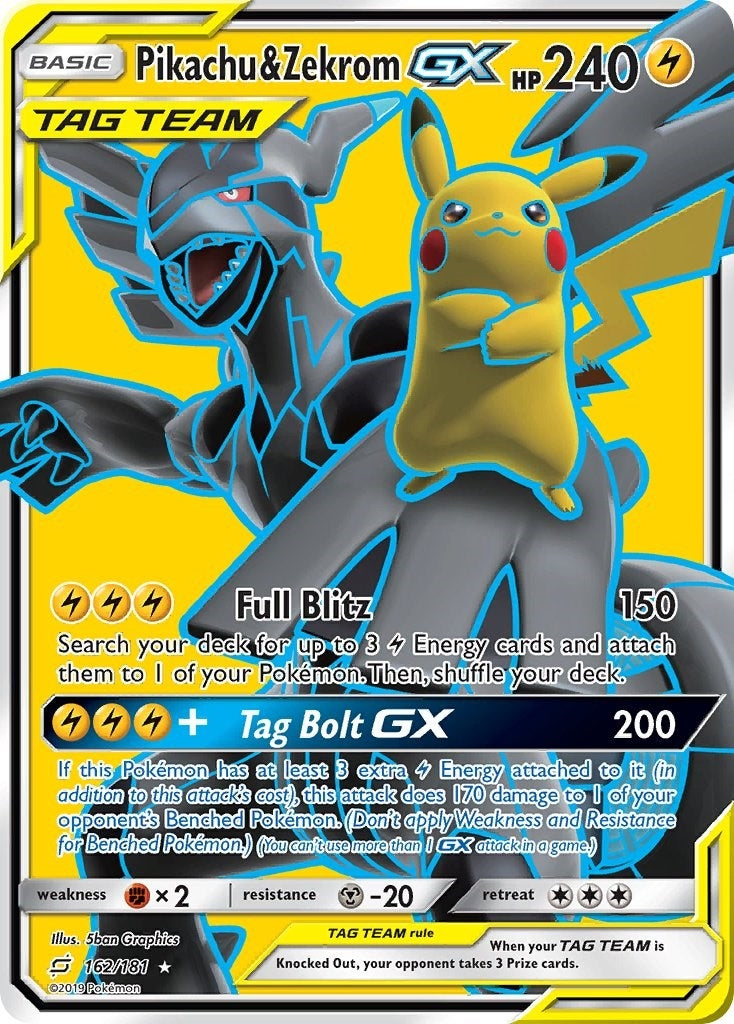 Image for Pikachu & Zekrom GX (Full Art) (SM - Team Up) (162/181) - Pokemon