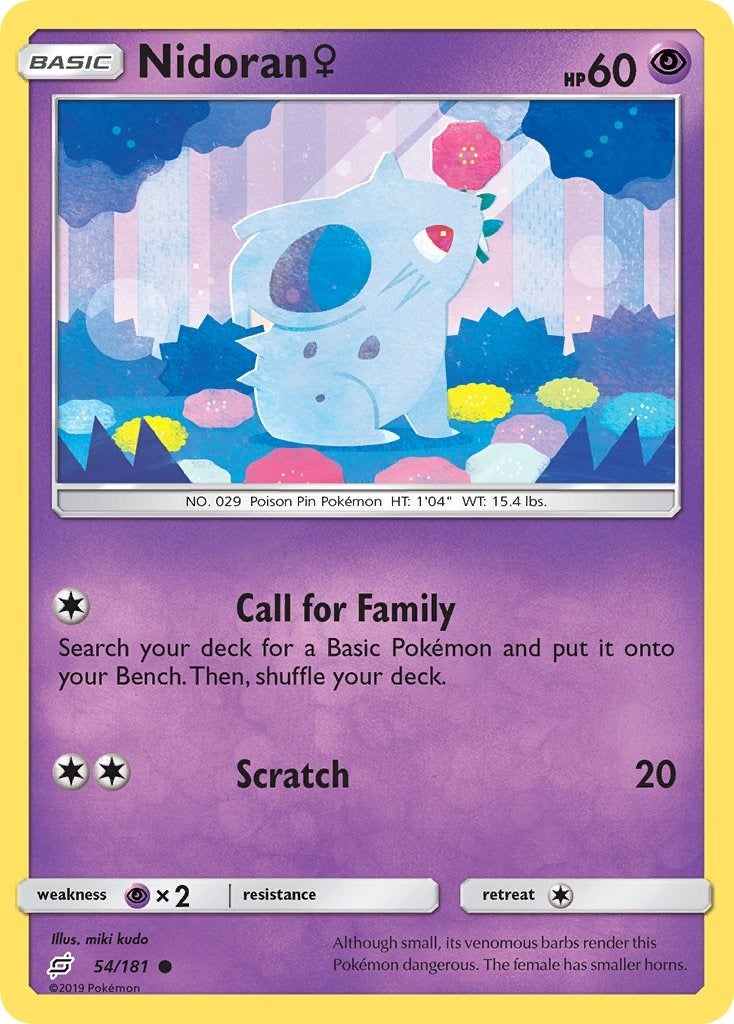 Image for Nidoran F (SM - Team Up) (54/181) - Pokemon