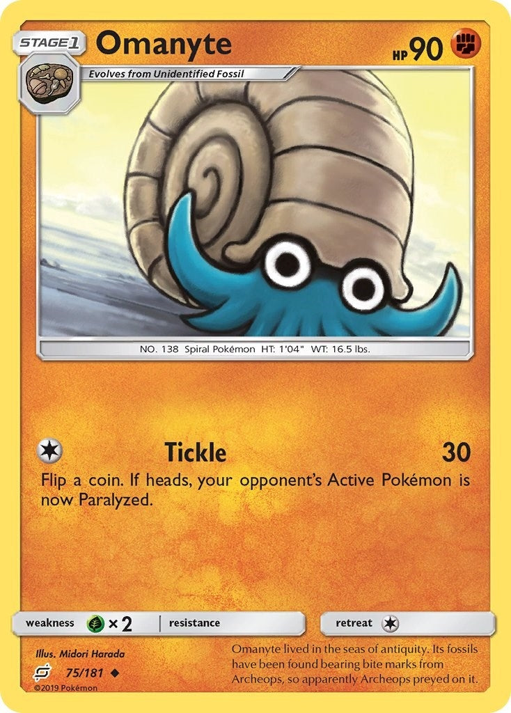 Image for Omanyte (SM - Team Up) (75/181) - Pokemon