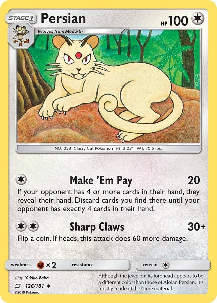 Image for Persian (SM - Team Up) (126/181) - Pokemon