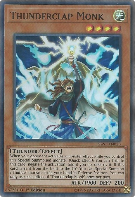 Image for Thunderclap Monk (Savage Strike) (SAST-EN026) - YuGiOh
