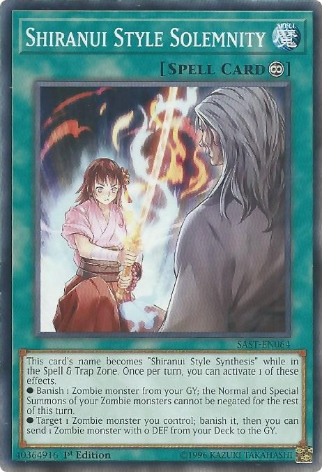 Image for Shiranui Style Solemnity (Savage Strike) (SAST-EN064) - YuGiOh