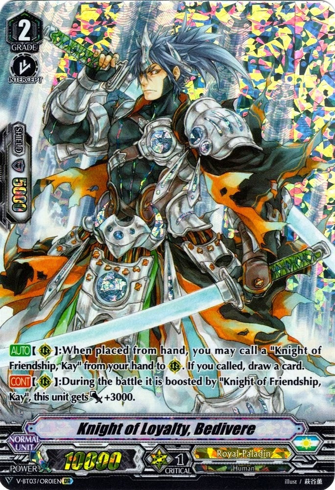 Image for Knight of Loyalty, Bedivere (OR) (V-BT03: Miyaji Academy CF Club) (V-BT03/OR01EN) - Cardfight Vanguard