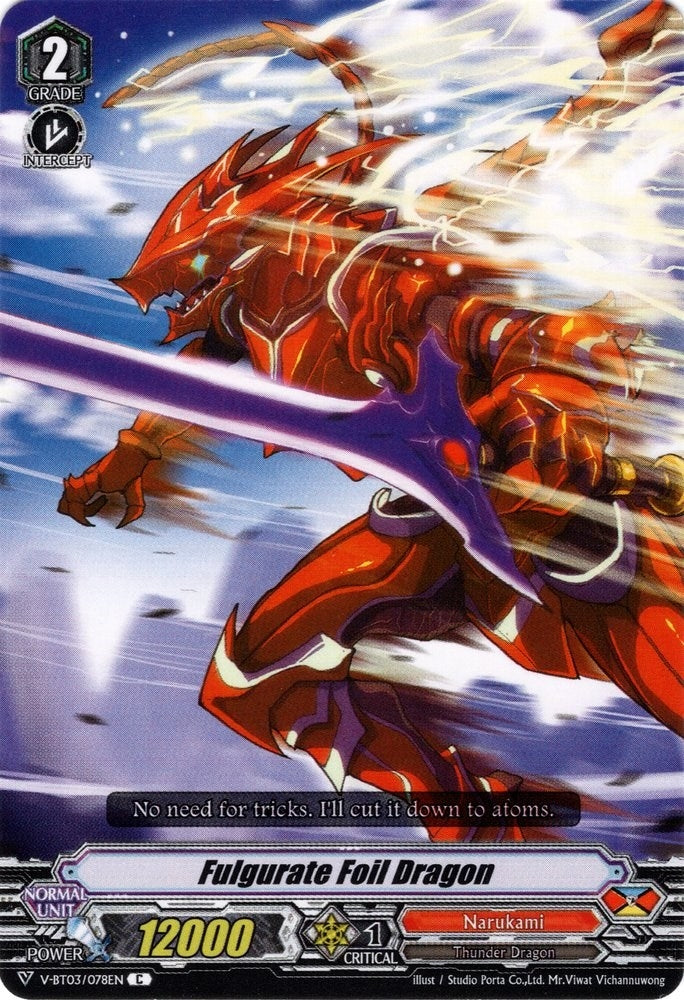 Image for Fulgurate Foil Dragon (V-BT03: Miyaji Academy CF Club) (V-BT03/078EN) - Cardfight Vanguard