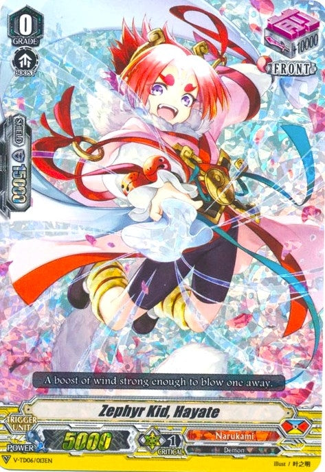 Image for Zephyr Kid, Hayate (RRR Foil) (V-TD06: Naoki Ishida) (V-TD06/013EN) - Cardfight Vanguard