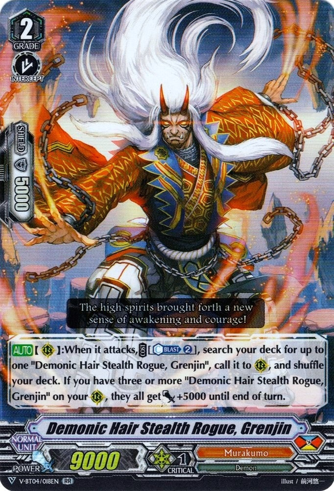 Image for Demonic Hair Stealth Rogue, Grenjin (V-BT04: Vilest! Deletor) (V-BT04/018EN) - Cardfight Vanguard