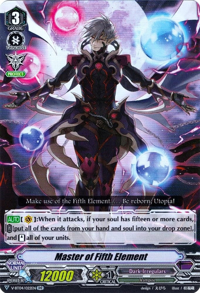 Image for Master of Fifth Element (V-BT04: Vilest! Deletor) (V-BT04/022EN) - Cardfight Vanguard