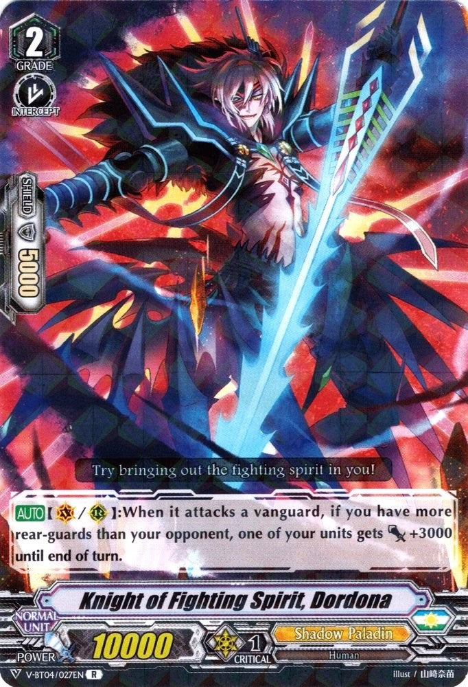 Image for Knight of Fighting Spirit, Dordona (V-BT04: Vilest! Deletor) (V-BT04/027EN) - Cardfight Vanguard