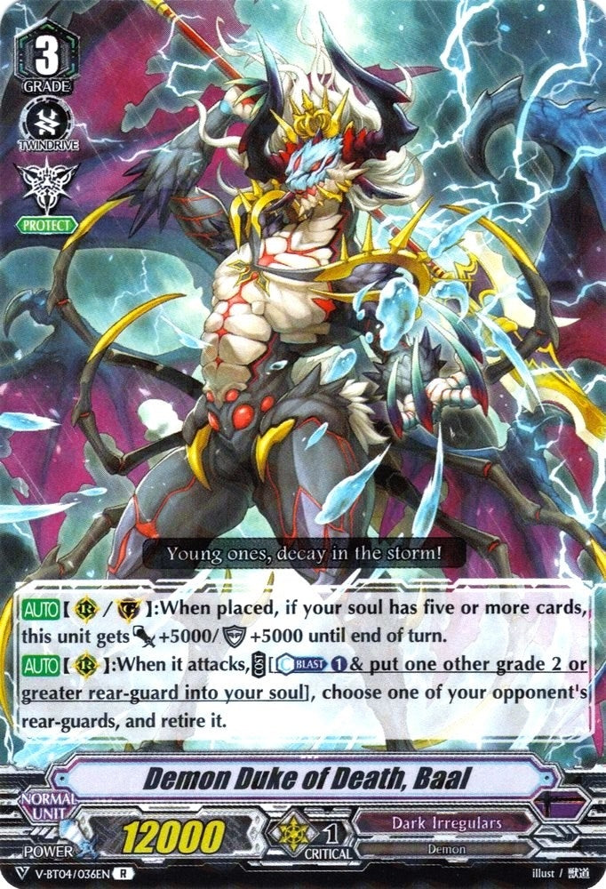 Image for Demon Duke of Death, Baal (V-BT04: Vilest! Deletor) (V-BT04/036EN) - Cardfight Vanguard