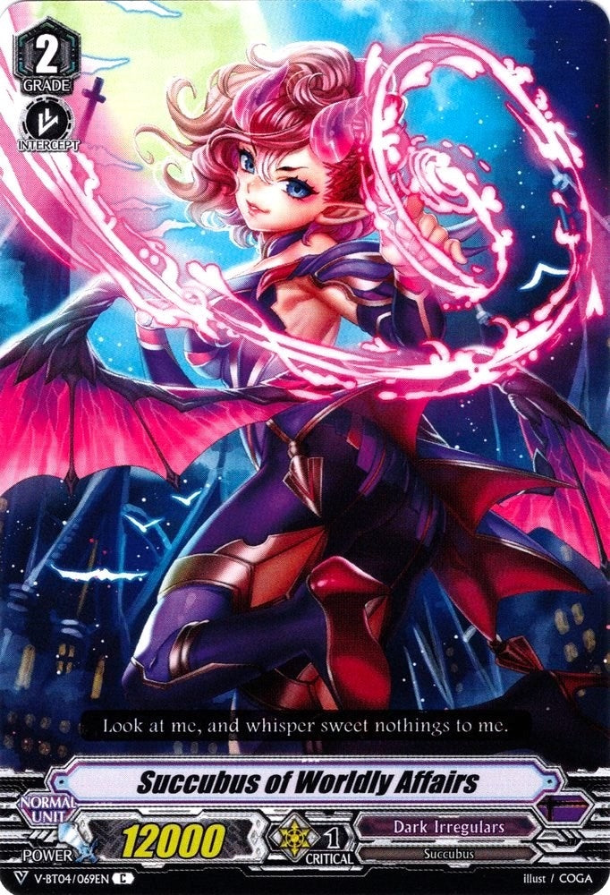 Image for Succubus of Worldly Affairs (V-BT04: Vilest! Deletor) (V-BT04/069EN) - Cardfight Vanguard