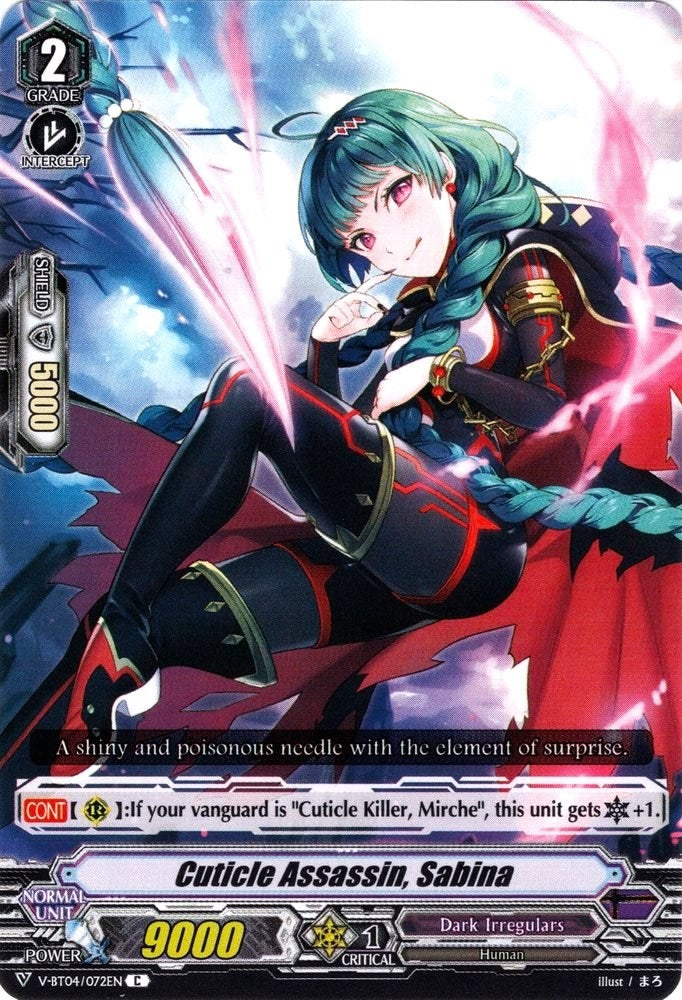Image for Cuticle Assassin, Sabina (V-BT04: Vilest! Deletor) (V-BT04/072EN) - Cardfight Vanguard