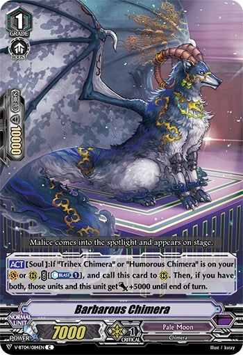 Image for Barbarous Chimera (V-BT04: Vilest! Deletor) (V-BT04/084EN) - Cardfight Vanguard