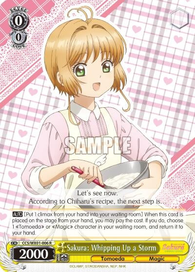 Image for Sakura: Whipping Up a Storm (Cardcaptor Sakura: Clear Card) (CCS/WX01-006 R) - Weiss Schwarz
