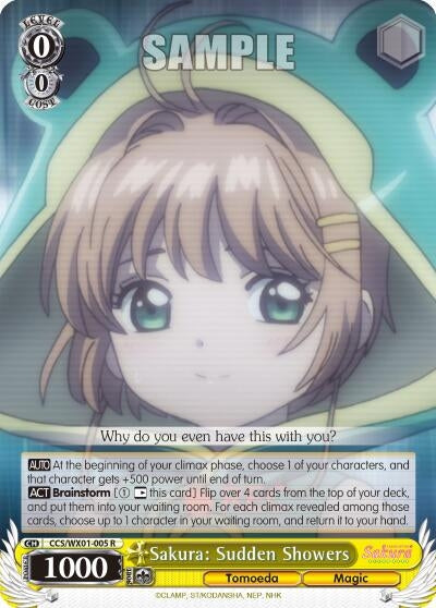 Image for Sakura: Sudden Showers (Cardcaptor Sakura: Clear Card) (CCS/WX01-005 R) - Weiss Schwarz